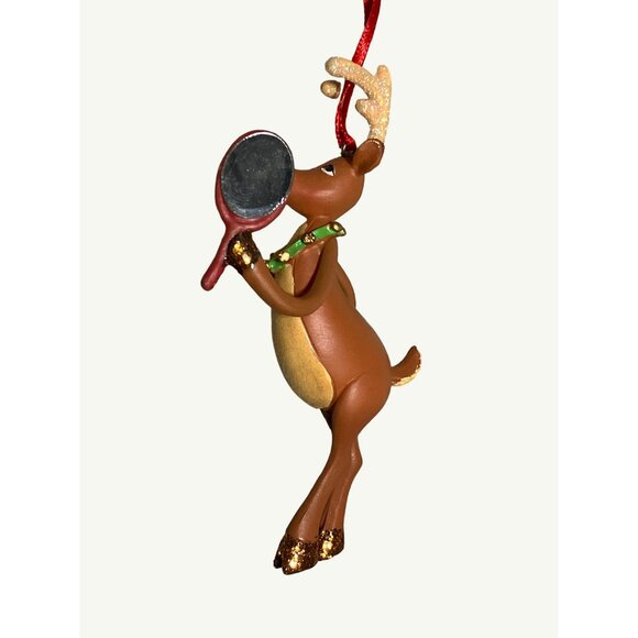Department 56 Christmas With The Clauses Reindeer Gets Spiffed Up Ornament - Picture 3 of 10